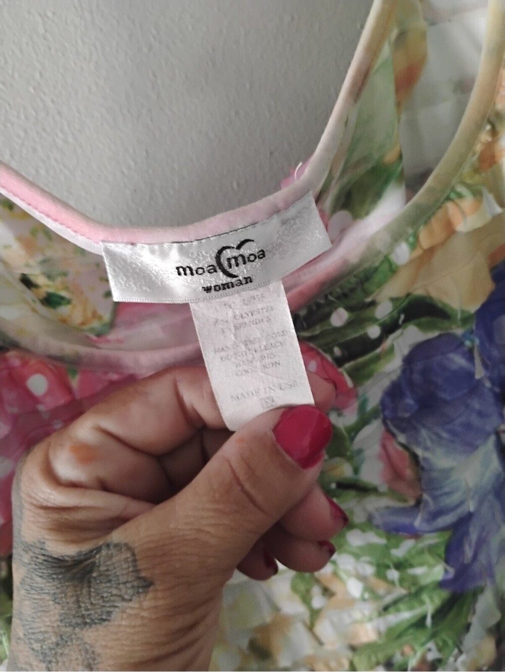 moa moa Woman Floral Ruffle Tank Top - Picture 4 of 8
